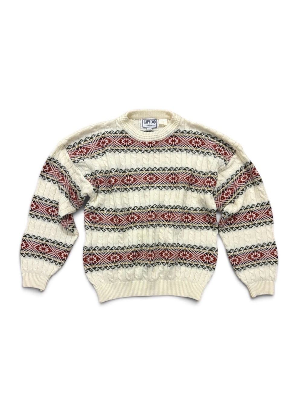 Vintage 80s/90s Cape Cod Sportswear Fair Isle Sweater 🤍❤️